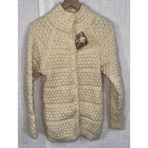 Naturally Mohair Sweaters - Vintage NWT Naturally Mohair Canada Sweater Cardigan Knit‎ Sheep Women's Sz M